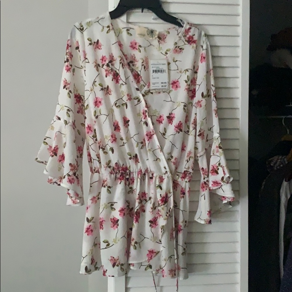 Everleigh peplum wrap blouse (Nordstrom Rack)